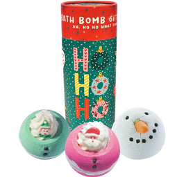 Bomb Cosmetics Ho Ho Ho tuba upominkowa z kulami do kąpieli 3szt