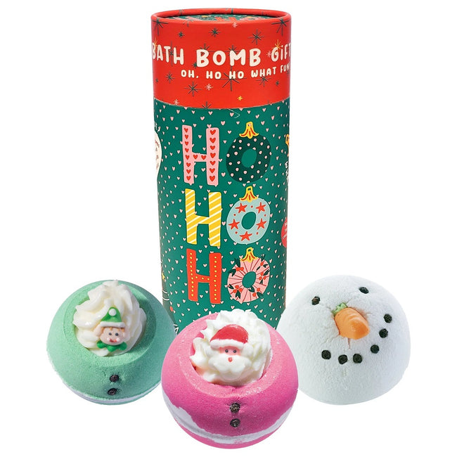 Bomb Cosmetics Ho Ho Ho tuba upominkowa z kulami do kąpieli 3szt