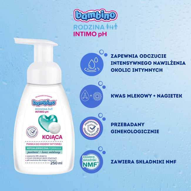 Bambino Rodzina Intimo pH kojąca pianka do higieny intymnej 250ml