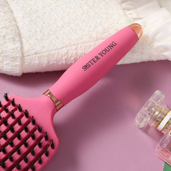 Sister Young Ovia Hair Brush szczotka do włosów z włosiem dzika Fuchsia