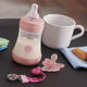 Chicco Lovely Baby Girl zestaw butelka antykolkowa Perfect 5 150ml + smoczek Physioforma Mini Soft + tasiemka do smoczka