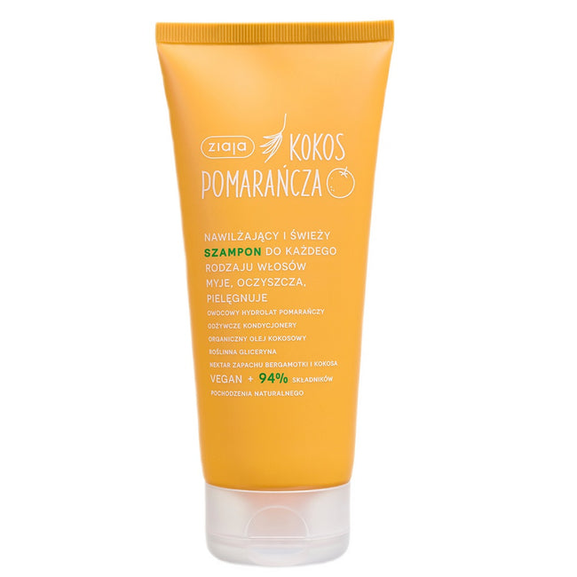 Ziaja Kokos Pomarańcza nawilżający i świeży szampon do każdego rodzaju włosów 200ml