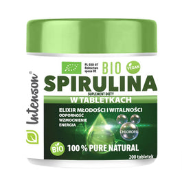 Intenson Bio Spirulina 100% suplement diety 200 tabletek