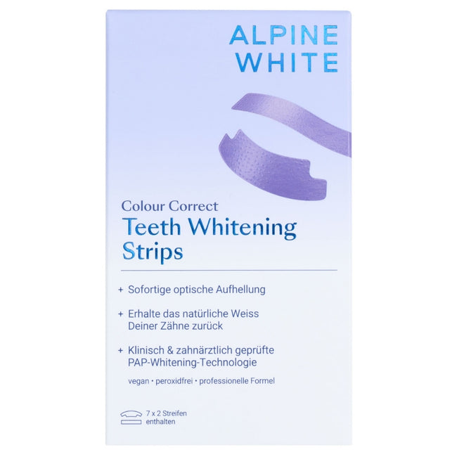 Alpine White Purple Whitening Strips fioletowe paski wybielające do zębów 14szt.