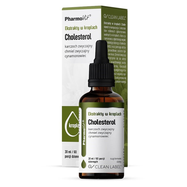 Pharmovit Ekstrakty w kroplach Cholesterol suplement diety w kroplach 30ml