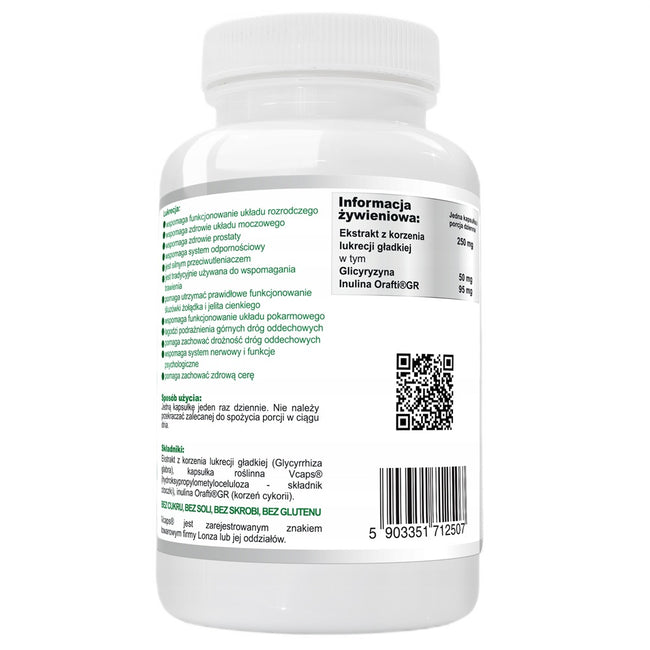 WISH Pharmaceutical Korzeń Lukrecji Extract 250mg suplement diety 60 kapsułek