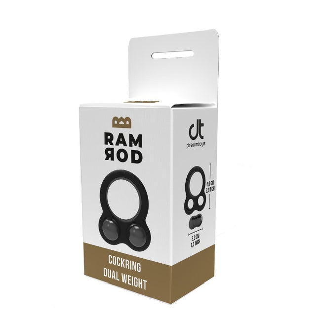 Dream Toys RamRod Cockring Dual Weight pierścień na penisa