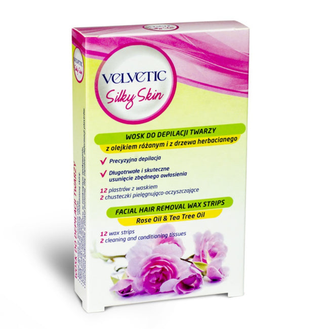 Velvetic Silky Skin wosk do depilacji twarzy 12szt.