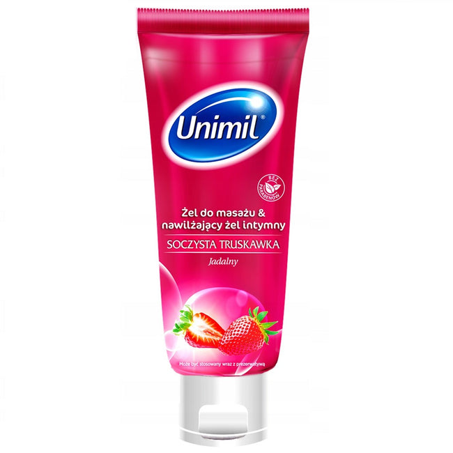 Unimil Żel do masażu & nawilżający żel intymny soczysta truskawka 200ml
