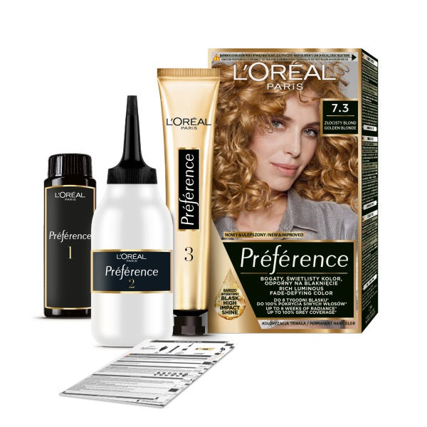 L'Oreal Paris Preference farba do włosów 7.3 Golden Blonde