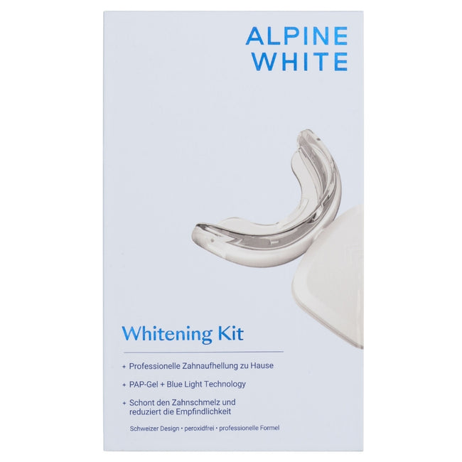Alpine White Whitening Kit zestaw wybielający lampa LED + żel wybielający 6ml + ustnik + skala odcieni zębów