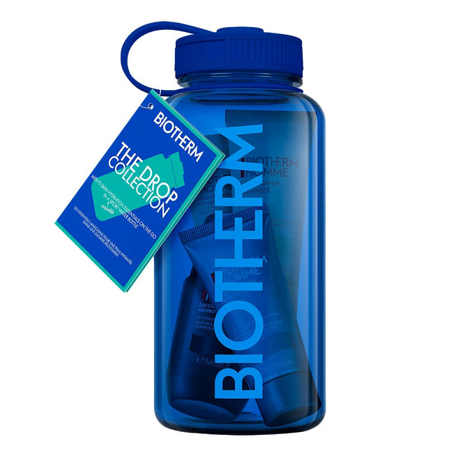 Biotherm The Drop Collection Power Drop zestaw dezodorant roll-on 75ml + żel oczyszczający do twarzy 40ml + żel pod prysznic 40ml + żel do twarzy 20ml