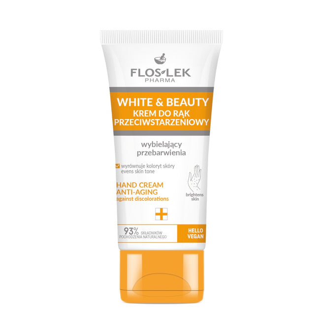 Floslek White & Beauty krem do rąk przeciwstarzeniowy wybielający przebarwienia 45ml