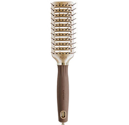 Olivia Garden Expert Style Vent szczotka do włosów z nylonowym włosiem Gold&Brown