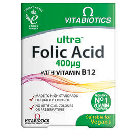 Vitabiotics Ultra Folic Acid 400µg suplement diety 60 tabletek