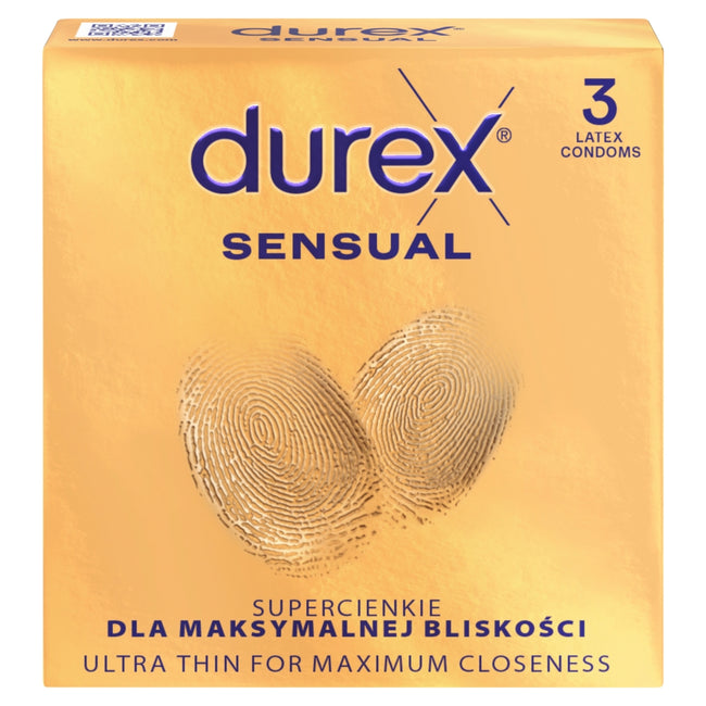 Durex Sensual super cienkie prezerwatywy lateksowe 3szt