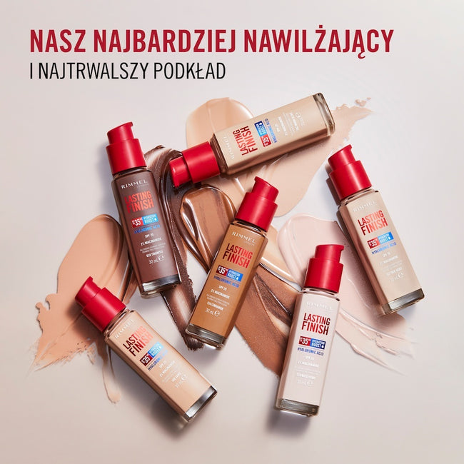 Rimmel Lasting Finish 35H silnie nawilżający i długotrwale kryjący podkład do twarzy z filtrem SPF20