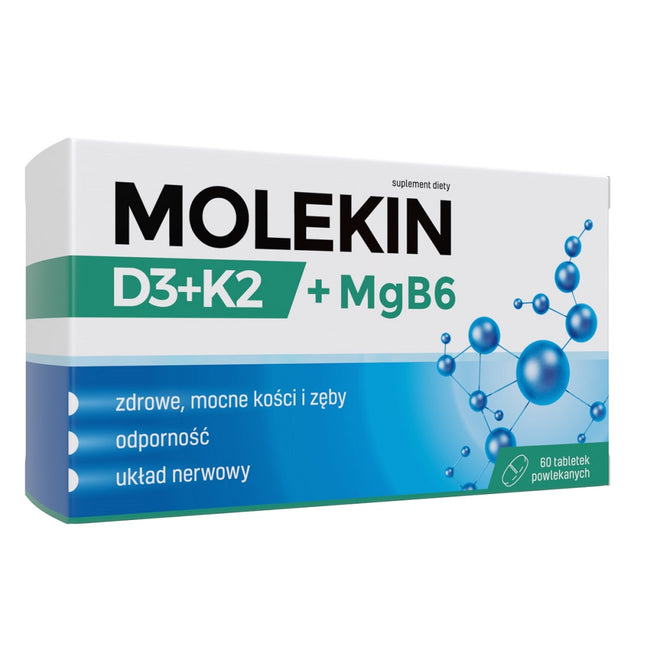 Molekin D3 + K2 + MgB6 suplement diety 60 tabletek powlekanych