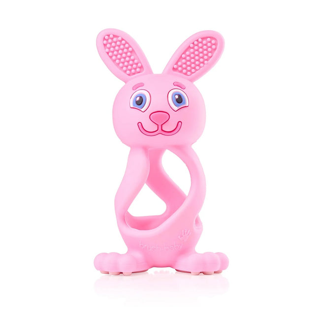 Brush-Baby Bobbie Bunny Teether zabawka-gryzak dla niemowląt Rose Pink