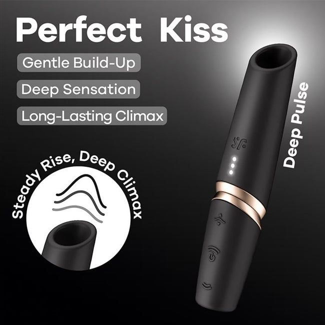 Satisfyer Perfect Kiss bezdotykowy stymulator łechtaczki Black