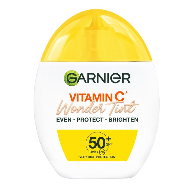 Garnier Vitamin C Wonder Tint lekki barwiący fluid do twarzy SPF50+