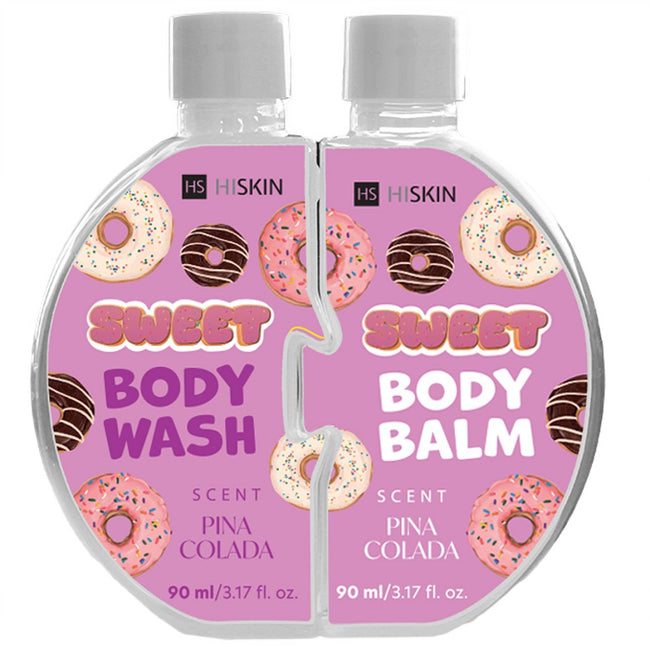 HiSkin Puzzle Body Pina Colada zestaw żel do mycia 90ml + balsam do ciała 90ml