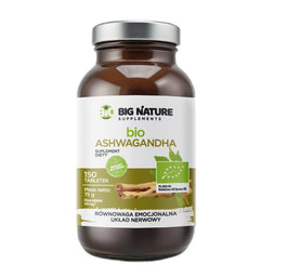 Big Nature Bio Ashwagandha suplement diety 150 tabletek