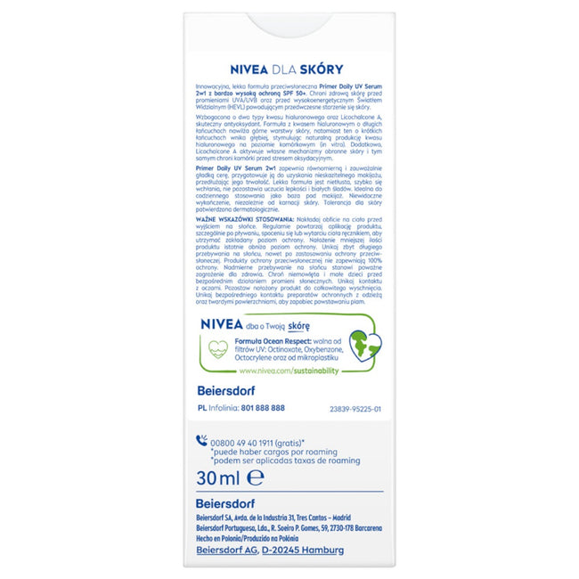 Nivea Sun Primer Daily UV serum 2w1 SPF50+ 30ml