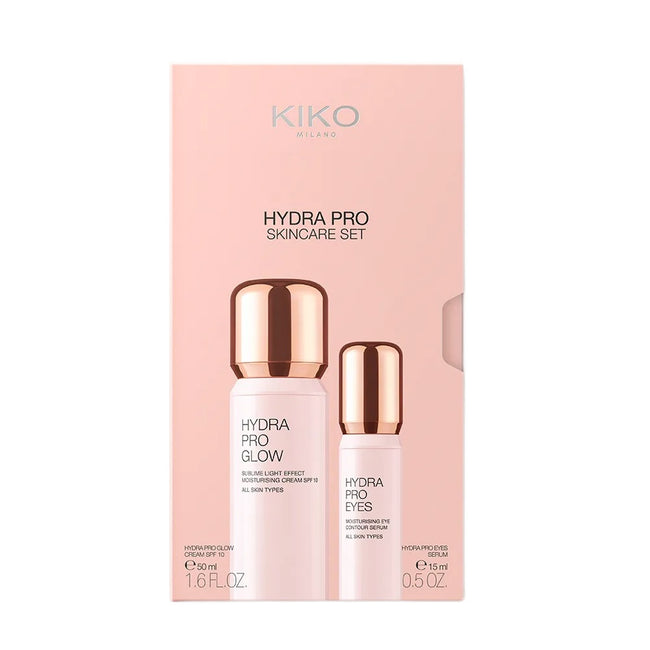 KIKO Milano Hydra Pro Skincare Set zestaw nawilżający krem do twarzy SPF10 50ml + serum pod oczy 15ml