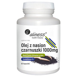 Aliness Olej z nasion czarnuszki 2% 1000mg suplement diety 60 kapsułek