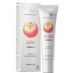 MOSSA Derma+ uspokajające serum z borówką brusznicą i resweratrolem do skóry wrażliwej 30ml
