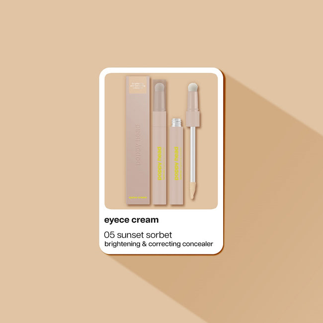 Poppy Head Eyece Cream rozświetlająco-korygujący korektor pod oczy 1szt.