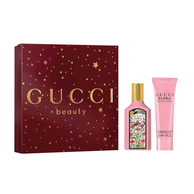 Gucci Flora Gorgeous Gardenia zestaw woda perfumowana spray 50ml + balsam do ciała 50ml