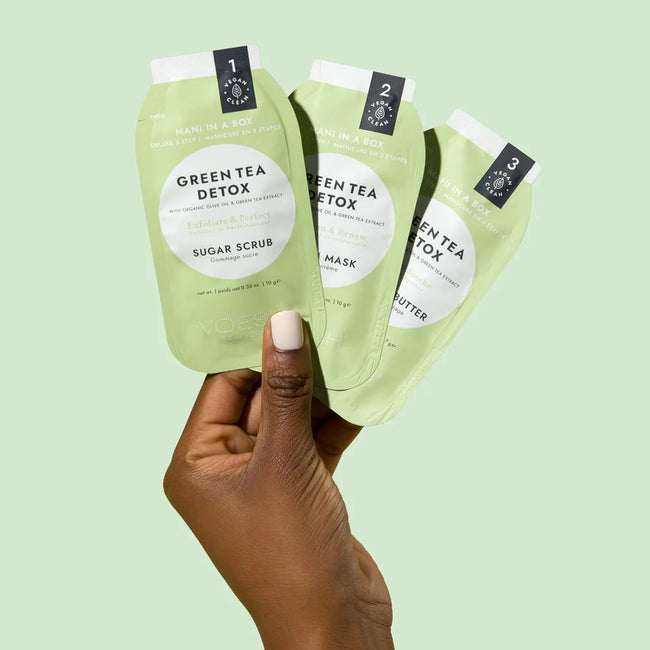 VOESH Mani Moments Duo 2 zestawy do 3-etapowego manicure Green Tea Detox