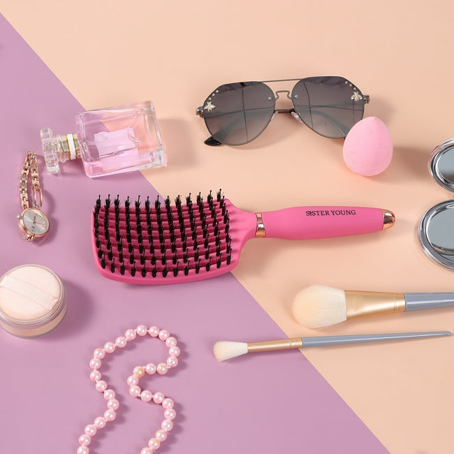 Sister Young Ovia Hair Brush szczotka do włosów z włosiem dzika Fuchsia