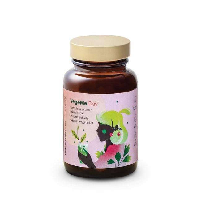 HealthLabs Zestaw VegeMe codzienne wsparcie i uzupełnienie diety roślinnej VegeMe Day 30 kapsułek + VegeMe Night 30 kapsułek