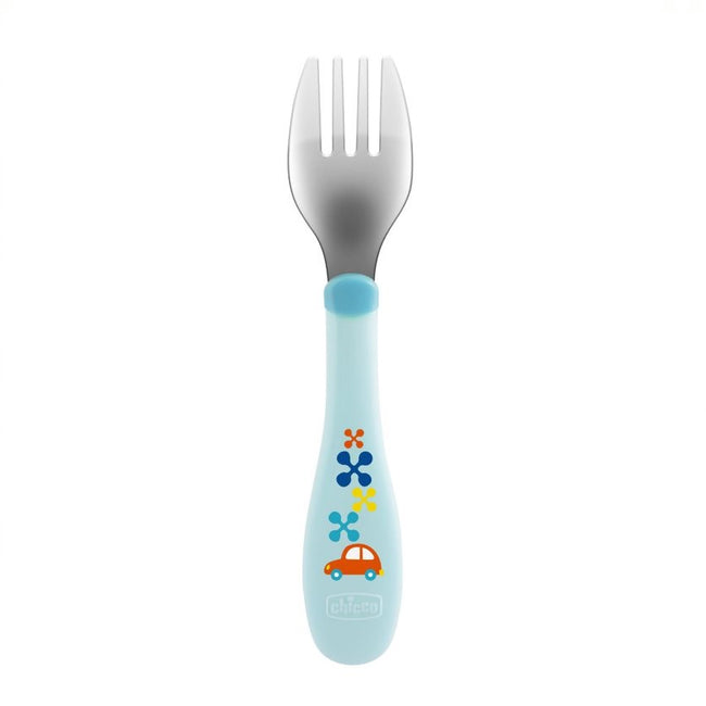 Chicco Metal Cutlery sztućce metalowe 18m+ Niebieskie