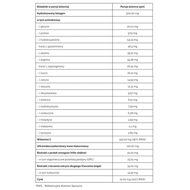 Pharmovit Kwas hialuronowy 120 mg suplement diety w płynie 500ml