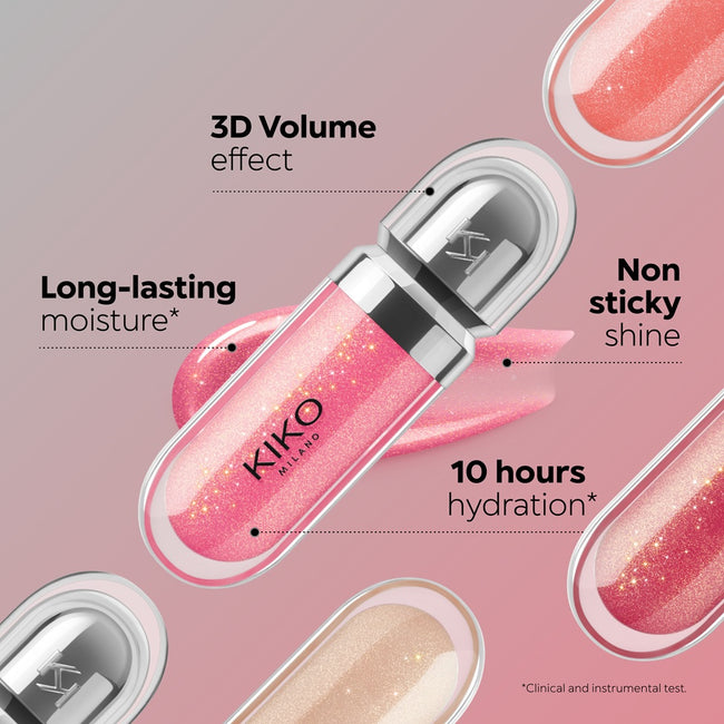 KIKO Milano 3D Hydra Lipgloss zmiękczający błyszczyk do ust z efektem 3D