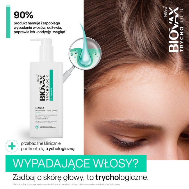 BIOVAX Trychologic Wypadanie maska do włosów i skóry głowy 200ml