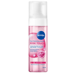 Nivea Rose Touch pianka oczyszczająca do twarzy z organiczną wodą różaną 150ml