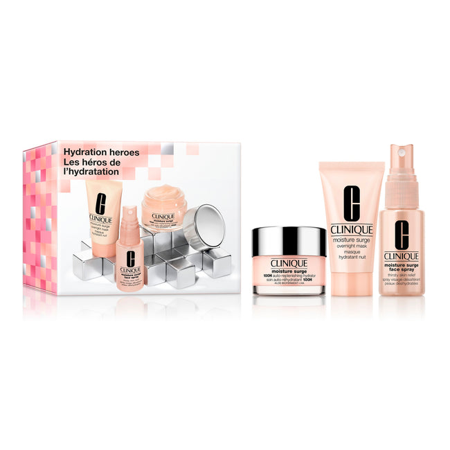 Clinique Hydration Heroes zestaw krem nawilżający 30ml+ maseczka do twarzy 30ml + mgiełka do twarzy 30ml