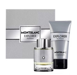 Mont Blanc Explorer Platinum zestaw woda perfumowana spray 60ml + żel pod prysznic 100ml