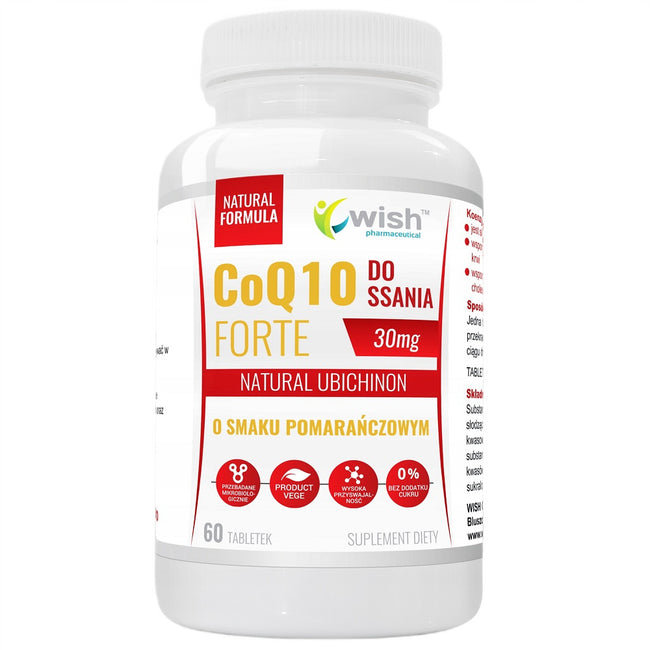 WISH Pharmaceutical CoQ10 Forte 30mg suplement diety 60 tabletek do ssania