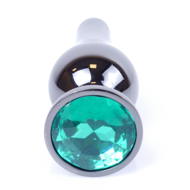MyLove Butt Plug Collection Jewellery Dark Silver metalowy korek analny Green