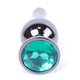 MyLove Butt Plug Collection Jewellery Dark Silver metalowy korek analny Green