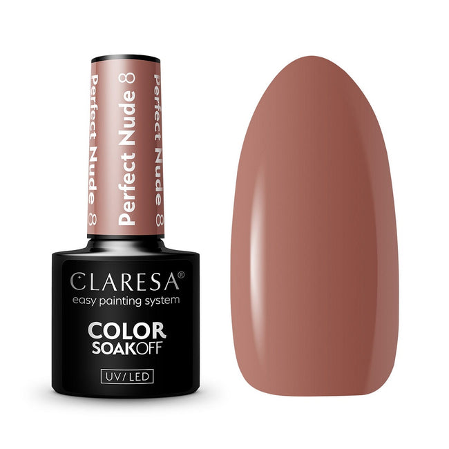 Claresa Color Soak Off UV/LED Perfect Nude lakier hybrydowy