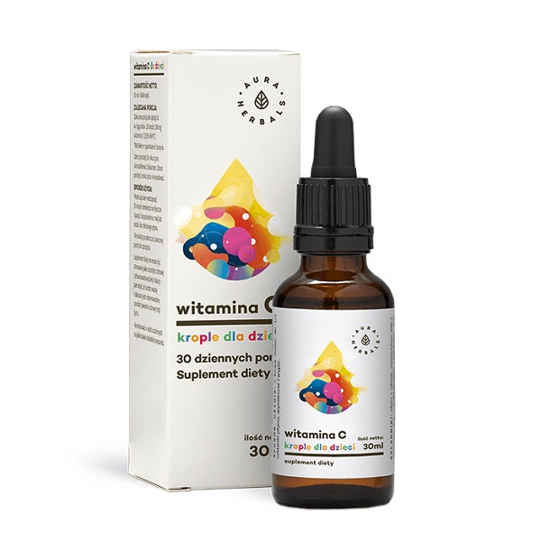 Aura Herbals Witamina C dla dzieci suplement diety w kroplach 30ml