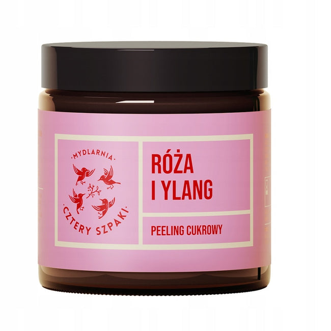 Mydlarnia Cztery Szpaki Róża i Ylang peeling cukrowy 120ml