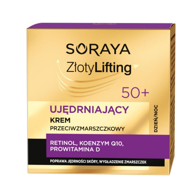 Soraya Złoty Lifting ujędrniający krem przeciwzmarszczkowy 50+ 50ml